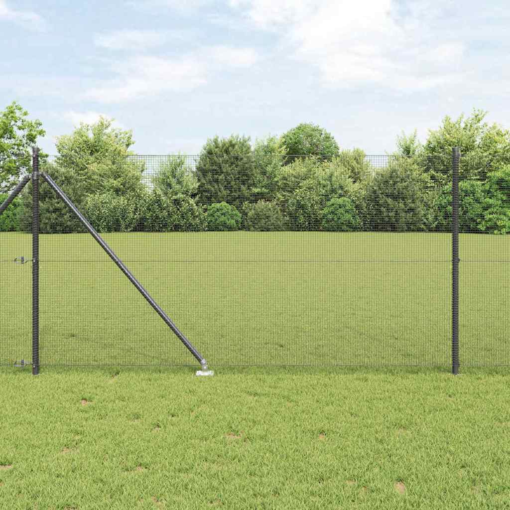 Poste para valla Vidaxl gris 10 x 1 m (malla 12 x 12 mm) acero