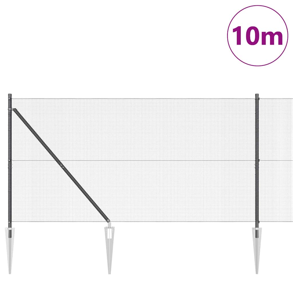 Poste para valla Vidaxl gris 10 x 1,4 m (malla 12 x 12 mm)