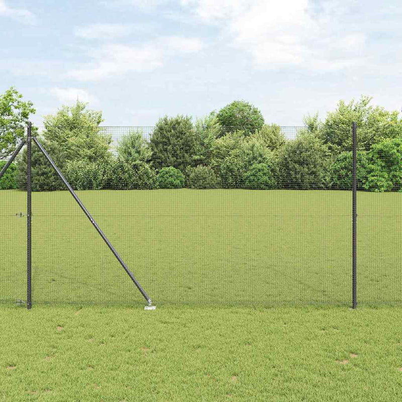 Vidaxl afrasteringspaal grijs 10 x 1,5 m (16 x 16 mm gaas)