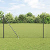 Vidaxl afrasteringspaal grijs 10 x 1,5 m (25 x 25 mm gaas) staal