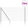 Vidaxl afrasteringspaal grijs 10 x 1,5 m (25 x 25 mm gaas) staal