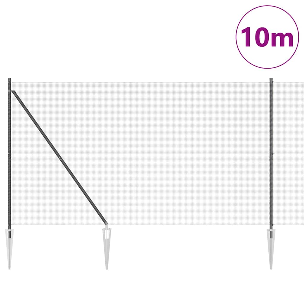 Poste para valla Vidaxl gris 10 x 1,6 m (malla 12 x 12 mm)