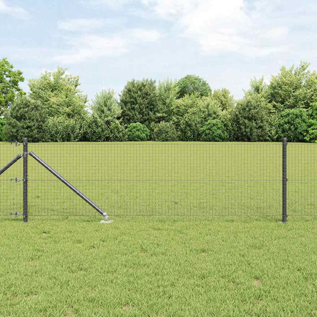 Poste para valla Vidaxl gris 25 x 0,5 m (malla 25 x 25 mm) acero