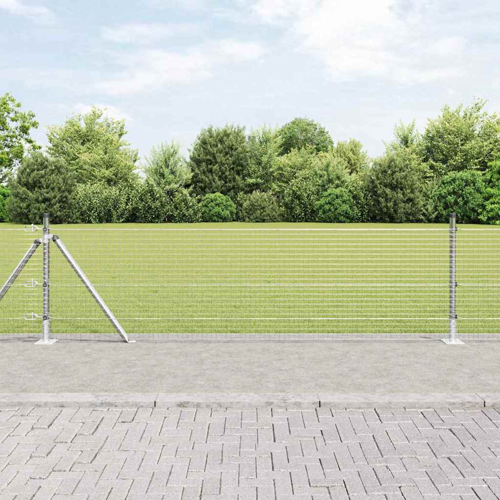 Poste para valla Vidaxl plateado 10 x 0,4 m (malla 25 x 25 mm) acero