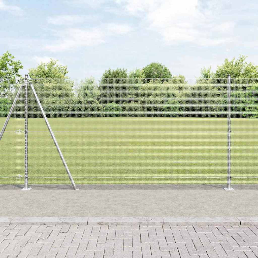 Paletto per recinzione Vidaxl argento 10 x 1,2 m (maglia 12 x 12 mm) in acciaio