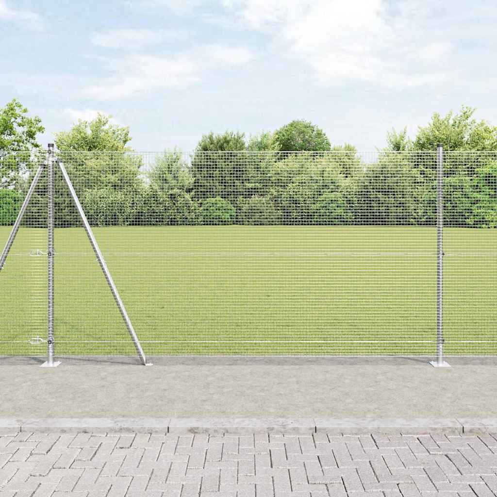 Paletto per recinzione Vidaxl argento 10 x 1,2 m (maglia 16 x 16 mm) in acciaio
