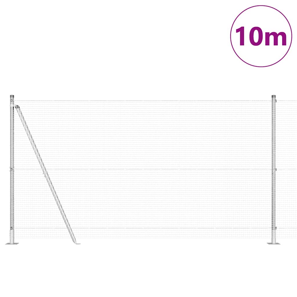 Poste para valla Vidaxl plateado 10 x 1,2 m (malla 16 x 16 mm) acero