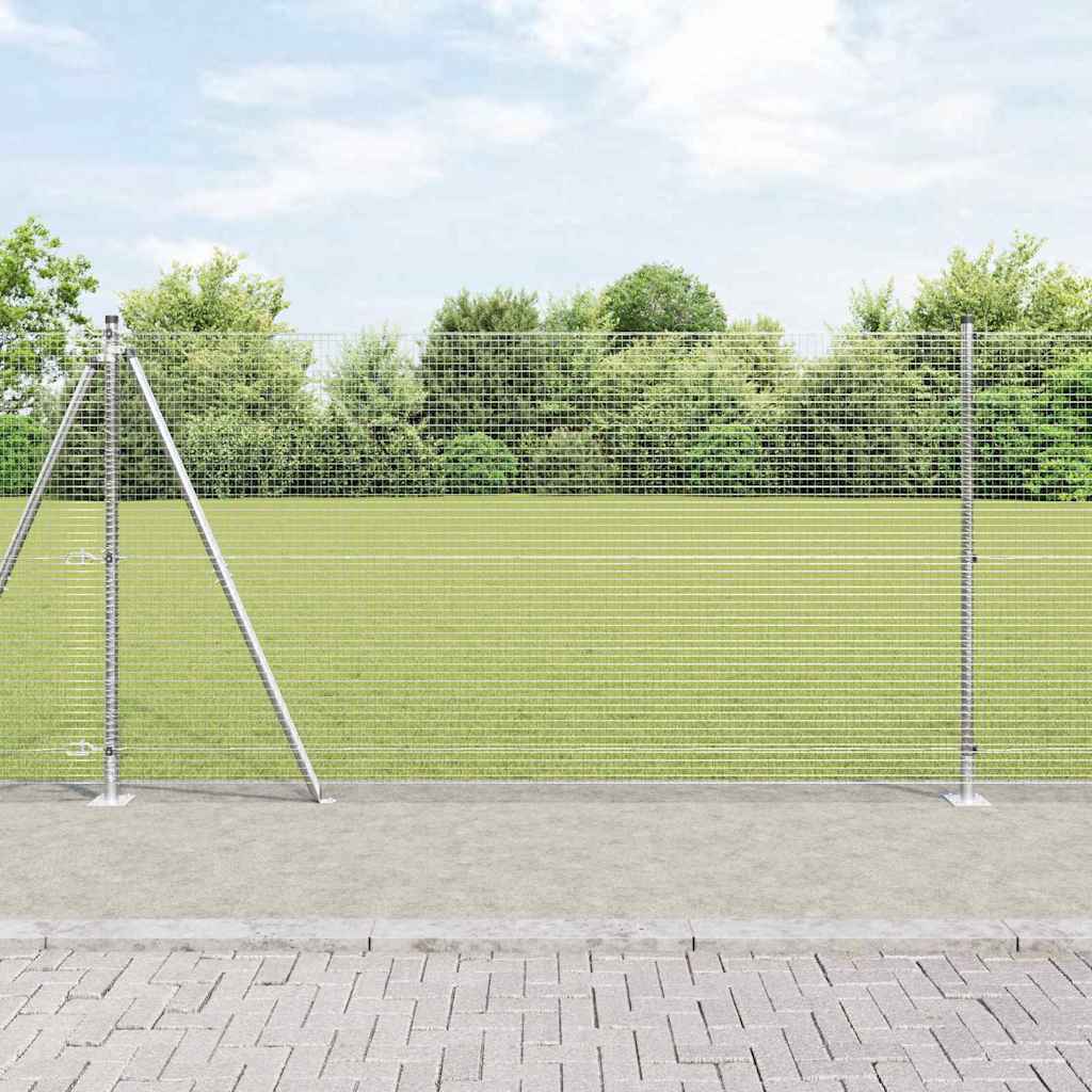 Paletto per recinzione Vidaxl argento 10 x 1,2 m (maglia 19 x 19 mm) in acciaio