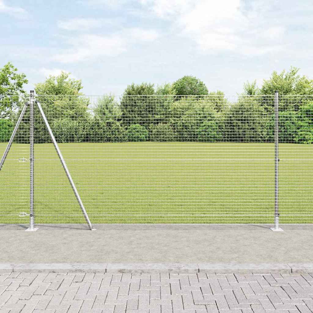 Paletto per recinzione Vidaxl argento 10 x 1,2 m (maglia 25 x 25 mm) in acciaio