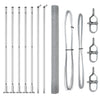 Poste para valla Vidaxl plateado 10 x 1,4 m (malla 19 x 19 mm) acero