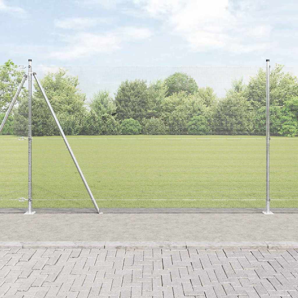 Paletto per recinzione Vidaxl argento 10 x 1,5 m (maglia 12 x 12 mm) in acciaio