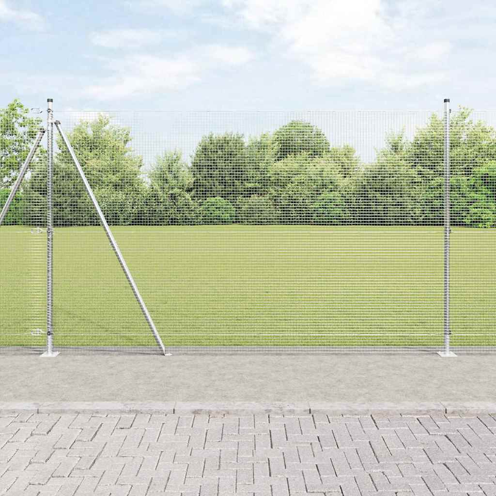 Poste para valla Vidaxl plateado 10 x 1,5 m (malla 16 x 16 mm) acero