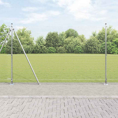 Paletto per recinzione Vidaxl argento 10 x 1,6 m (maglia 25 x 25 mm) in acciaio