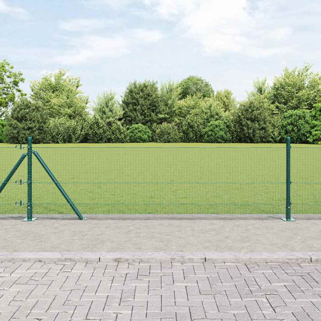 Poste para valla Vidaxl verde 10 x 0,4 m (malla 12 x 12 mm)