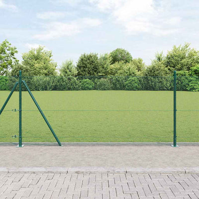 Vidaxl afrasteringspaal groen 10 x 1 m (12 x 12 mm gaas) staal