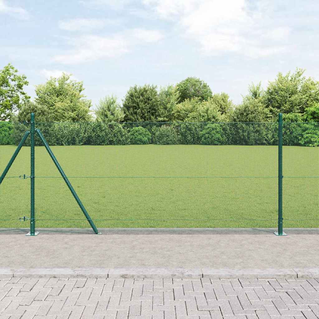Poste para valla Vidaxl verde 10 x 1 m (malla 12 x 12 mm) acero