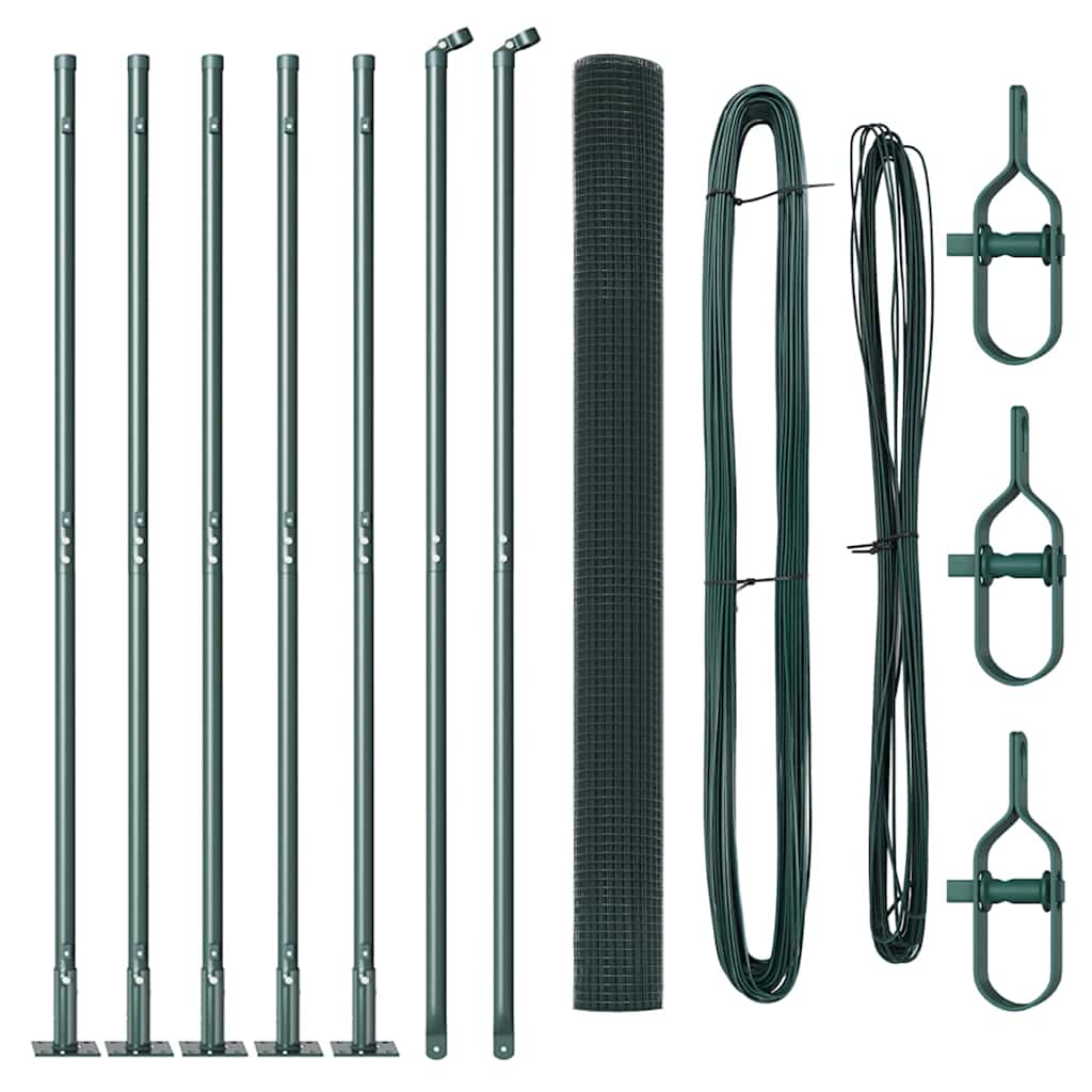 Poste para valla Vidaxl verde 10 x 1,4 m (malla 25 x 25 mm)