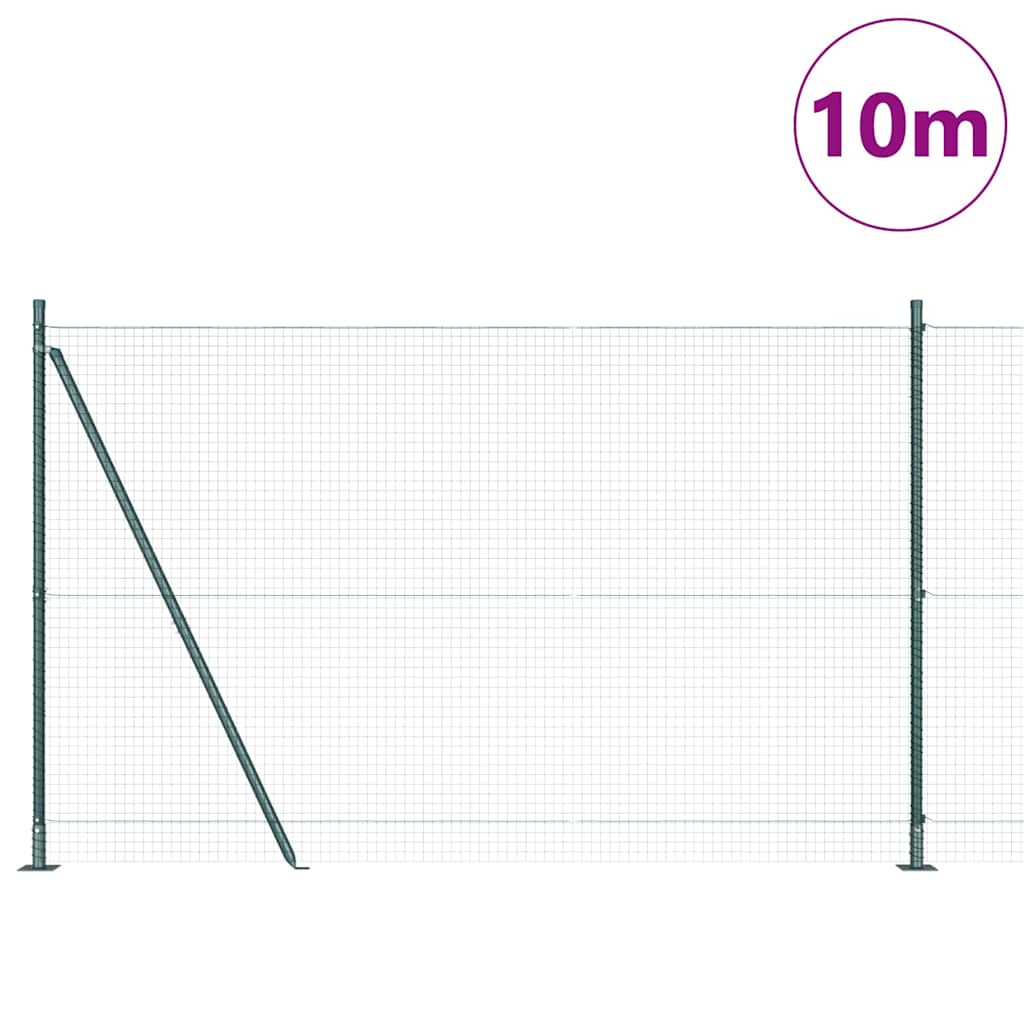 Poste para valla Vidaxl verde 10 x 1,4 m (malla 25 x 25 mm)
