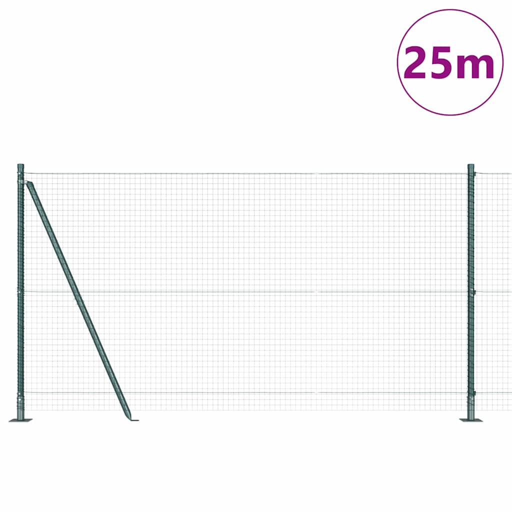 Poste para valla Vidaxl verde 25 x 1,2 m (malla 25 x 25 mm)