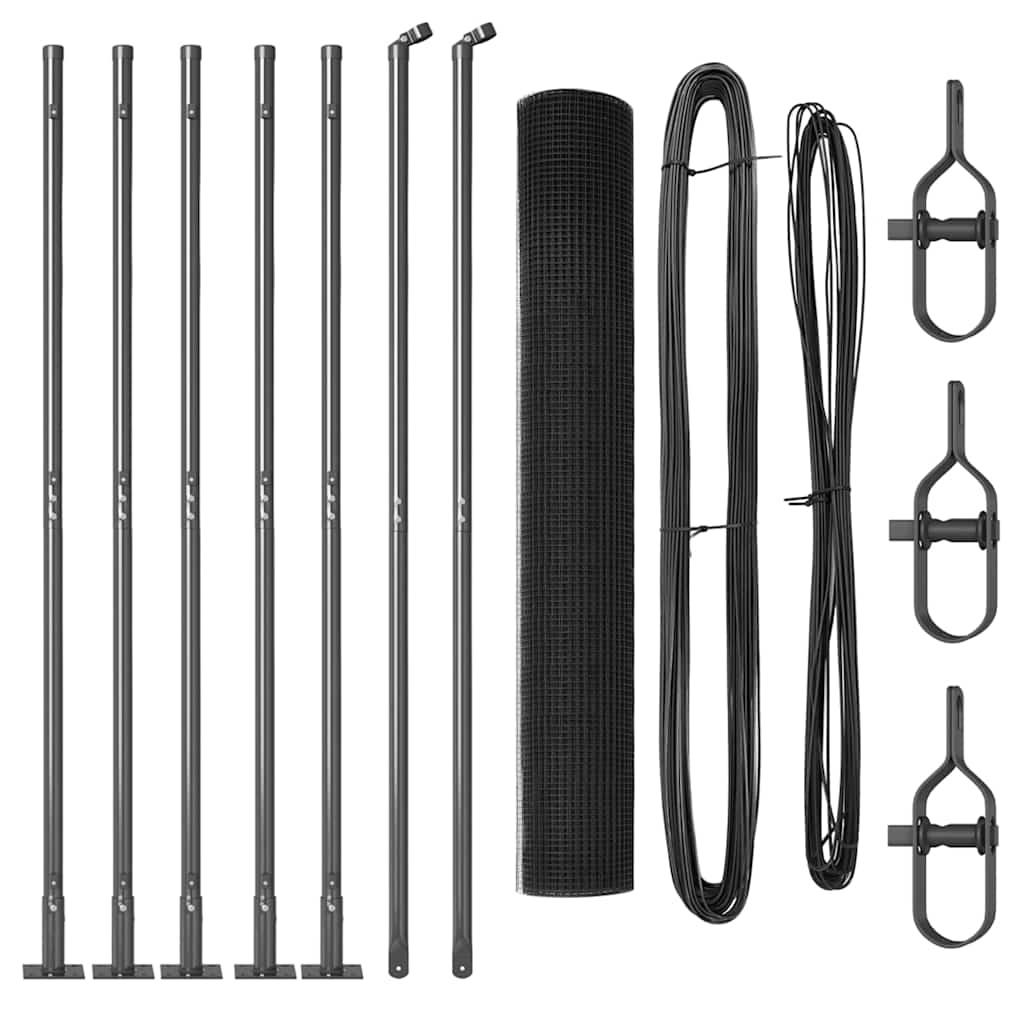 Poste para valla Vidaxl gris 10 x 1,2 m (malla 16 x 16 mm)