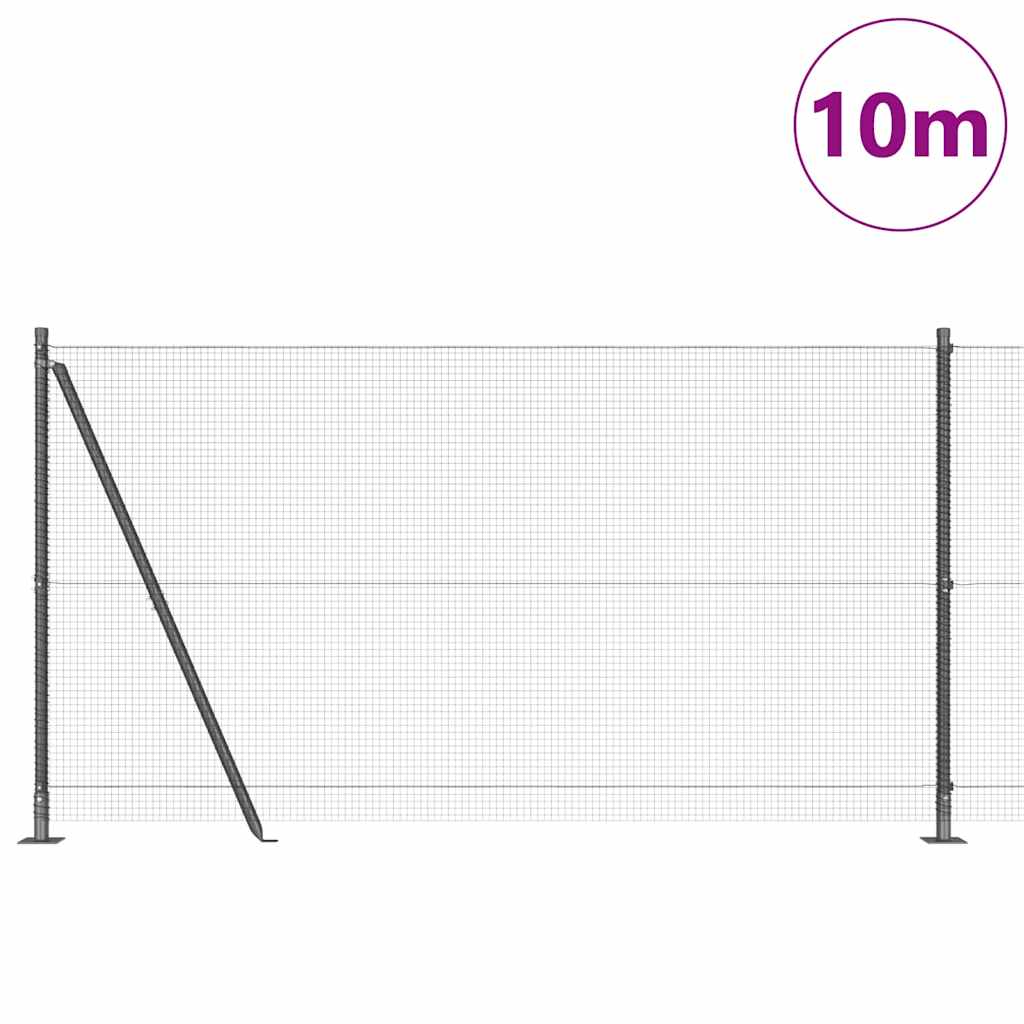Poste para valla Vidaxl gris 10 x 1,2 m (malla 16 x 16 mm)