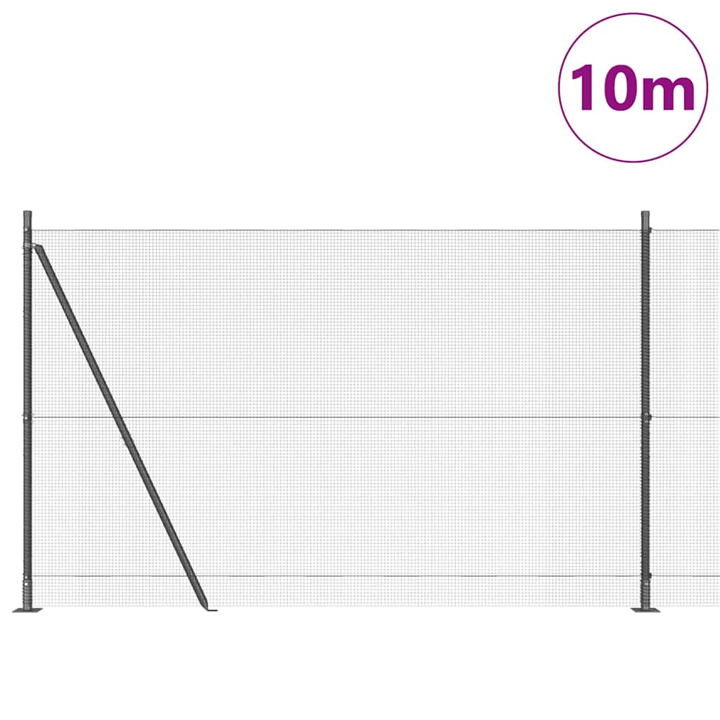 Poste para valla Vidaxl gris 10 x 1,4 m (malla 12 x 12 mm)