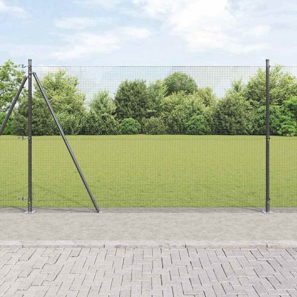 Palo per recinzione Vidaxl grigio 10 x 1,5 m (maglia 16 x 16 mm)