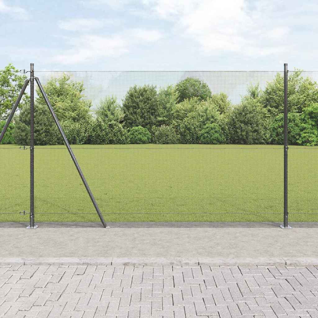 Paletto per recinzione Vidaxl grigio 10 x 1,6 m (maglia 12 x 12 mm)