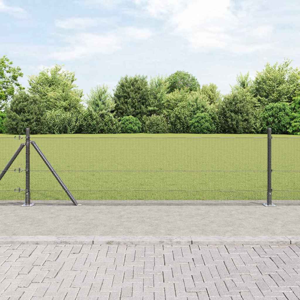 Poste para valla Vidaxl gris 25 x 0,4 m (malla 12 x 12 mm)