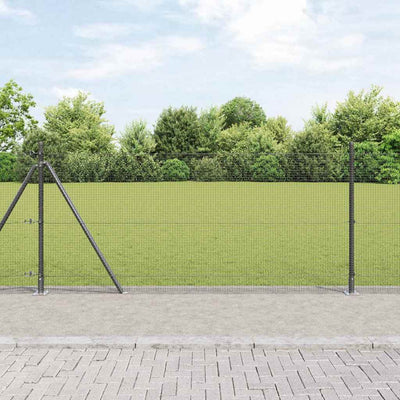 Vidaxl afrasteringspaal grijs 25 x 0,8 m (16 x 16 mm heknet)