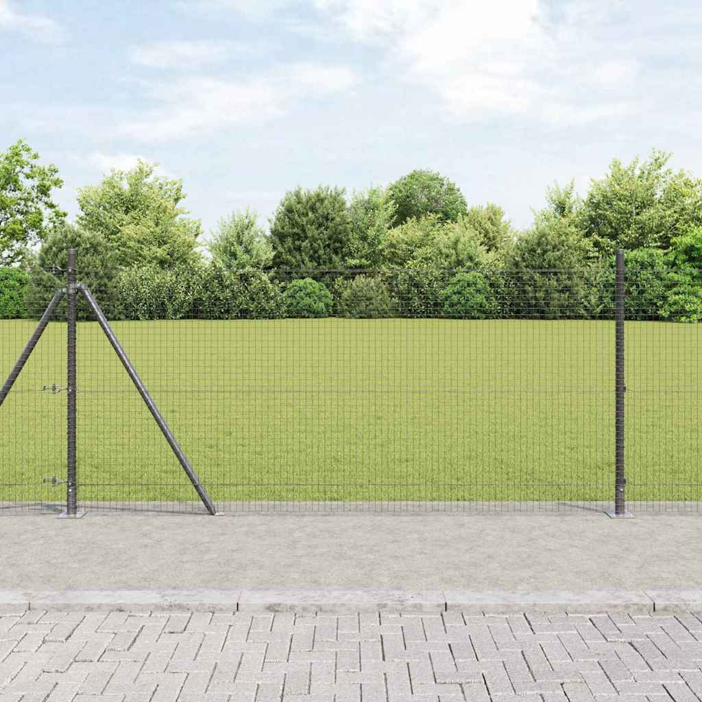 Poste para valla Vidaxl gris 25 x 1 m (malla 25 x 25 mm) acero
