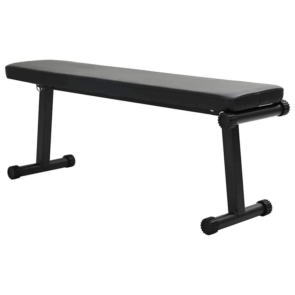 Banco de pesas VidaXL negro 108 x 27 x 41 cm acero con recubrimiento en polvo