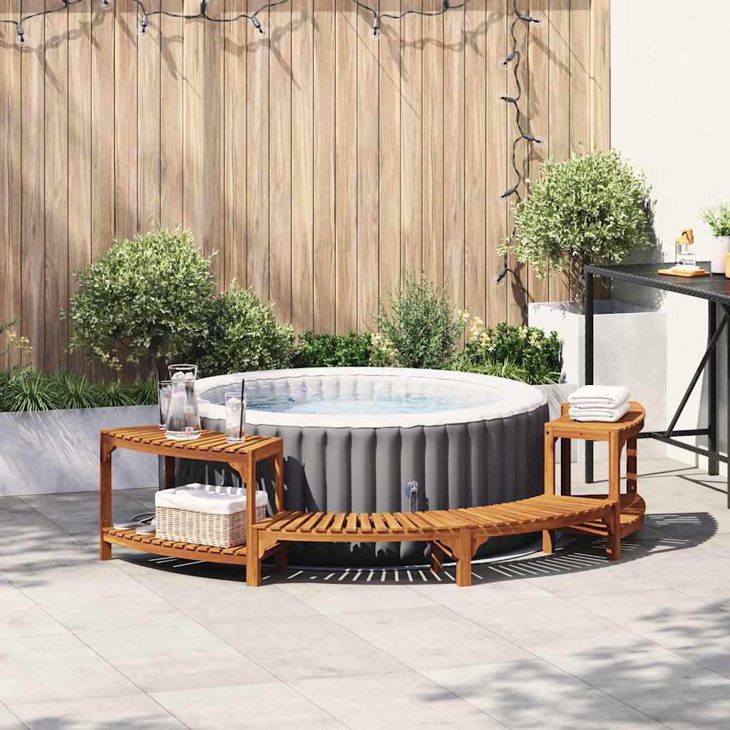 Vidaxx ambiente de jacuzzi semicircular marrón 252 x 112 x 55,5 cm