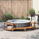 Vidaxx ambiente de jacuzzi semicircular marrón 272 x 120 x 55,5 cm