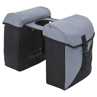 Borsa da bicicletta Vidaxx grigia e nera 31,5 x 15,5 x 40 cm in poliestere