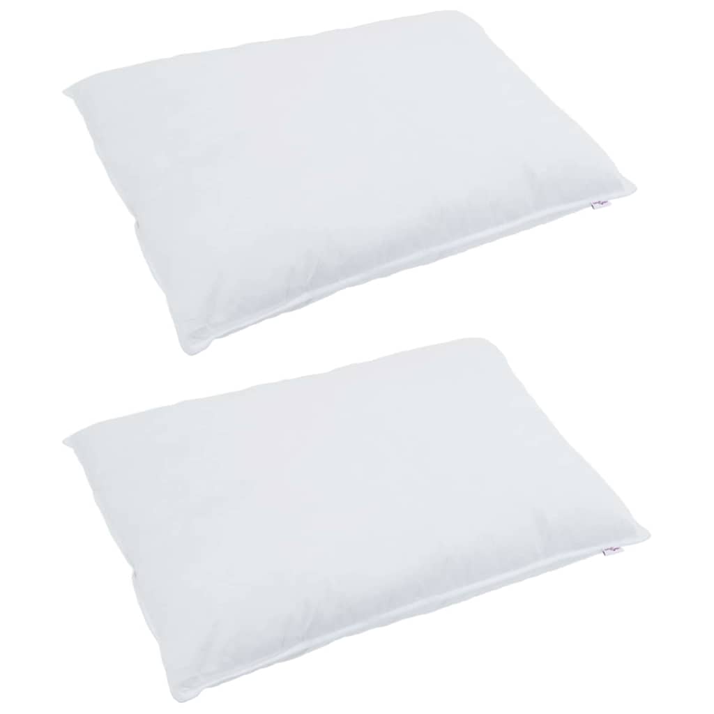 Cuscino Vidaxxl con cuscino 2 pezzi piume bianche 70 x 90 cm