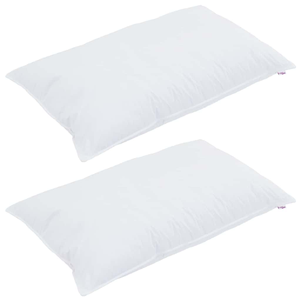 Vidaxxl almohada con cojín 2 piezas blanco 40 x 80 cm algodón