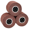 Vidaxl rodillos de lijado 3 uds marrón 12 x 12 x 10 cm fibra sintética