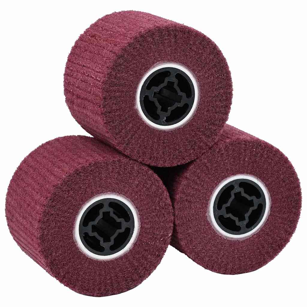 Rulli abrasivi Vidaxl 3 pz rossi 12 x 12 x 10 cm fibra sintetica