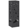 Vidaxl paraplu standaard met opslag zwart 15,5 x 15,5 x 49 cm metaal
