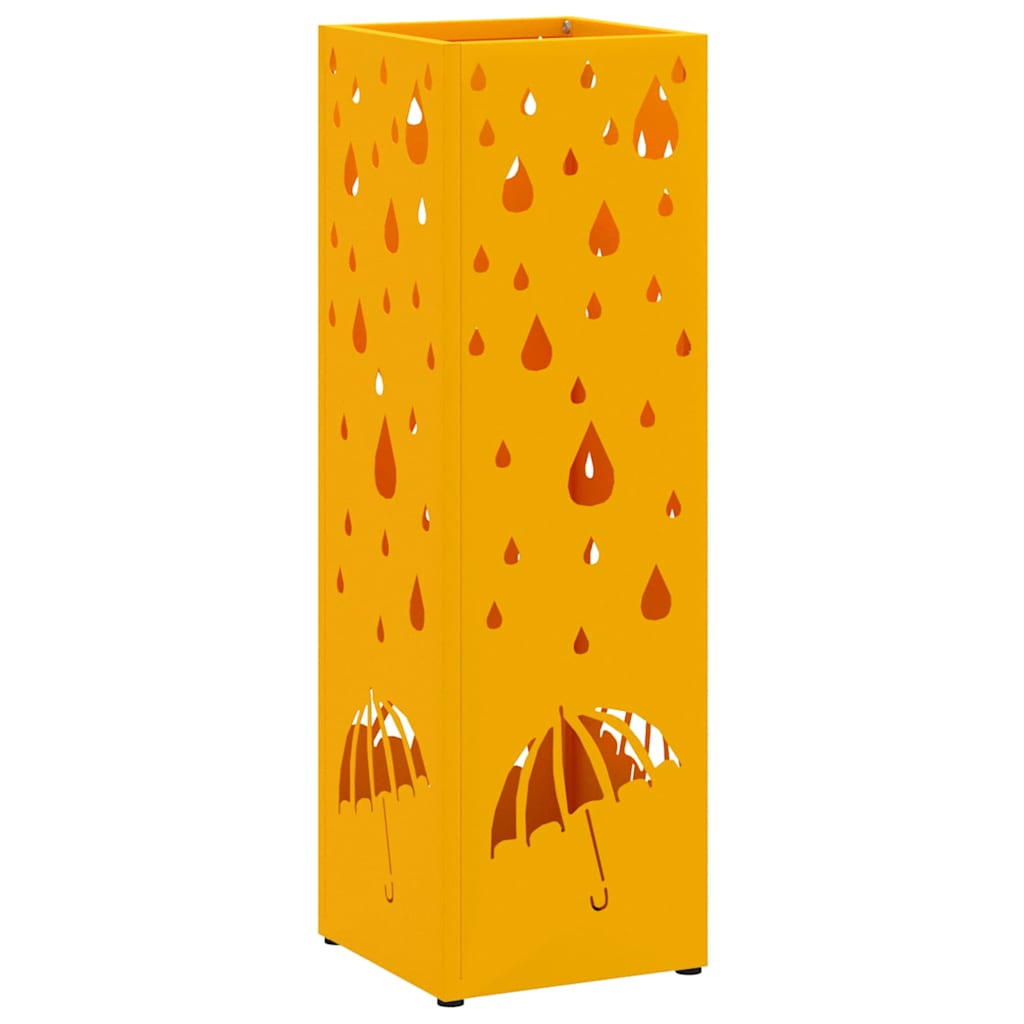 Ombrello Vidaxl standard giallo senape 15,5 x 15,5 x 49 cm in metallo