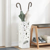 Vidaxl paraplu standaard met opslag wit 15,5 x 15,5 x 49 cm metaal