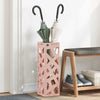 Portaombrelli Vidaxl con contenitore rosa 15,5 x 15,5 x 49 cm in metallo