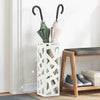VidaXL paragüero con almacenamiento blanco 15,5 x 15,5 x 49 cm metal