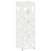 Vidaxl paraplu standaard met opslag wit 15,5 x 15,5 x 49 cm metaal