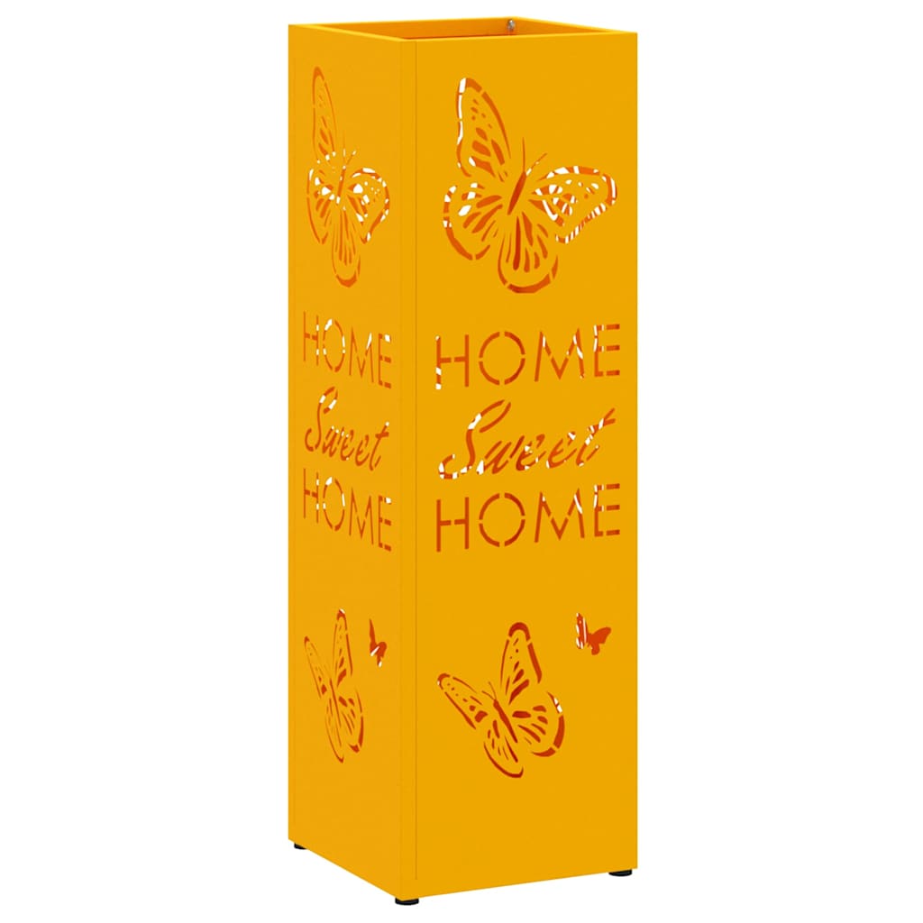 Ombrello Vidaxl standard giallo senape 15,5 x 15,5 x 49 cm in metallo