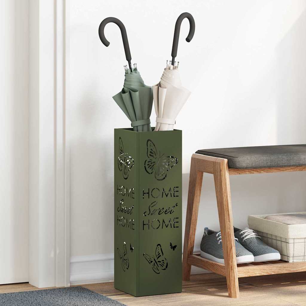 Ombrello Vidaxx standard verde oliva 15,5 x 15,5 x 49 cm in metallo