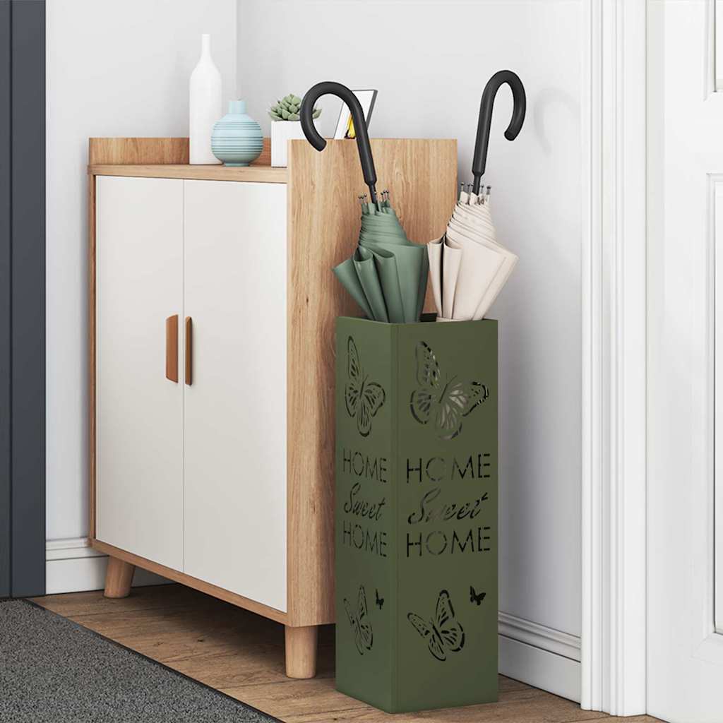 Ombrello Vidaxx standard verde oliva 15,5 x 15,5 x 49 cm in metallo