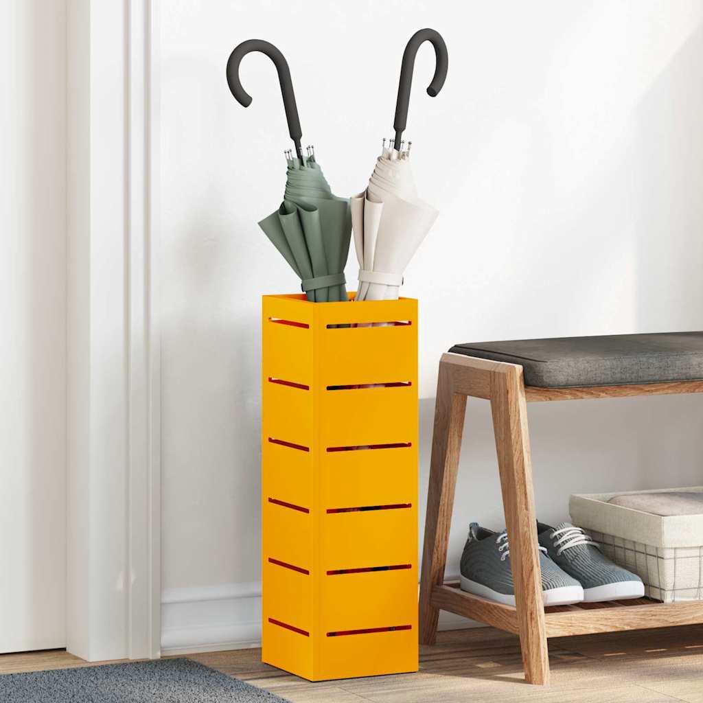 Ombrello Vidaxl standard giallo senape 15,5 x 15,5 x 49 cm in metallo