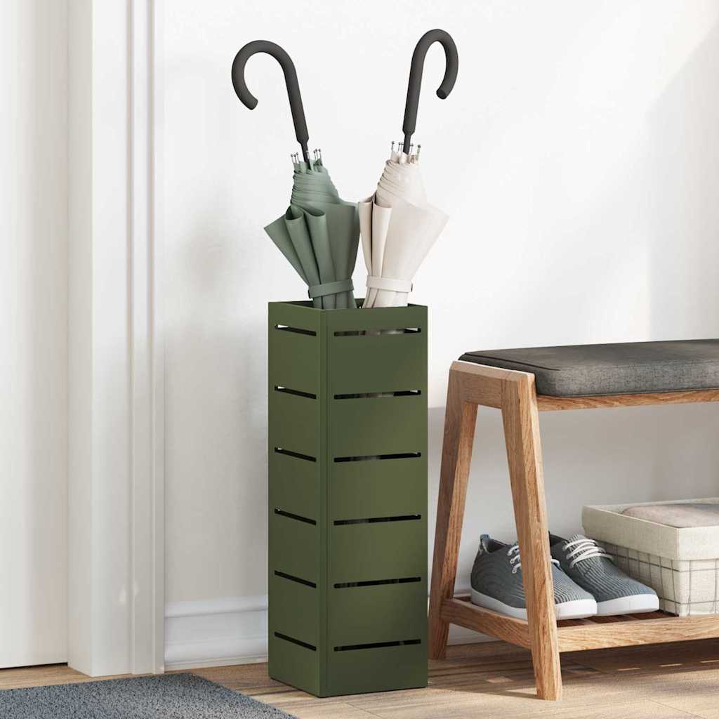 Ombrello Vidaxx standard verde oliva 15,5 x 15,5 x 49 cm in metallo